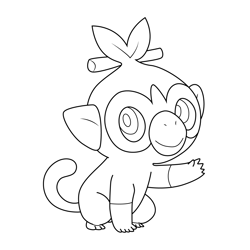 Grookey coloring pages for kids