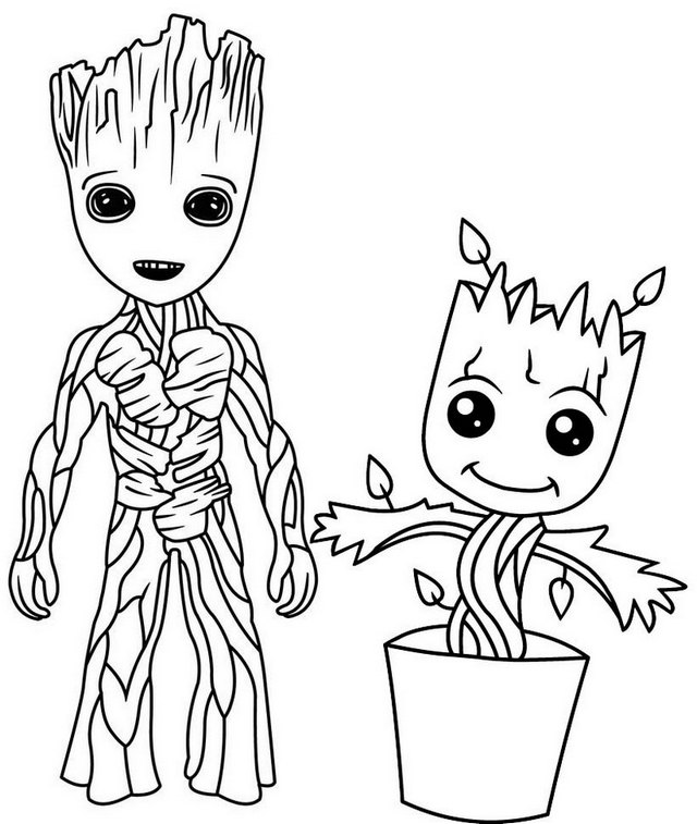 Fun groot coloring pages for marvel fans super coloring pages avengers coloring avengers coloring pages