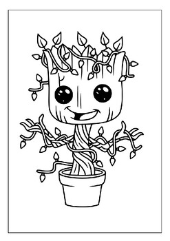 Guardians of the galaxy groot coloring pages printable and engaging