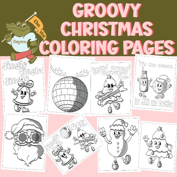 Groovy christmas coloring pages by on the bayou