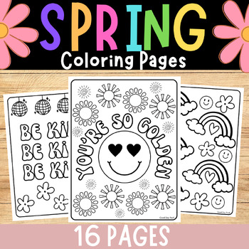 Groovy coloring pages spring coloring pages no prep growth mindset