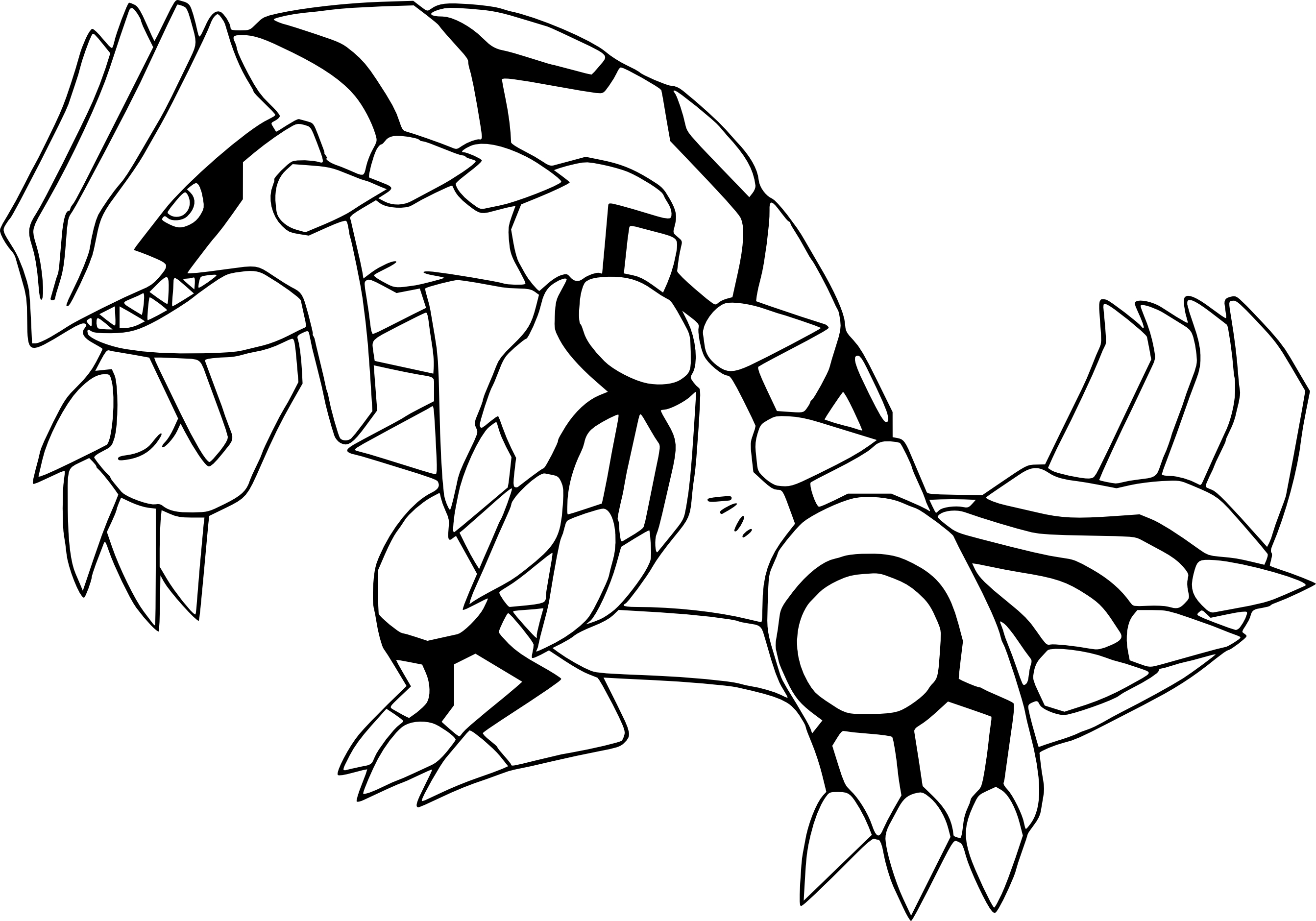 Pokemon groudon coloring page