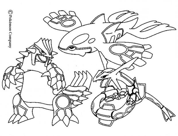 Groudon raykaza and kyogre coloring pages