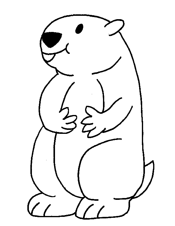 Groundhog coloring page all kids network