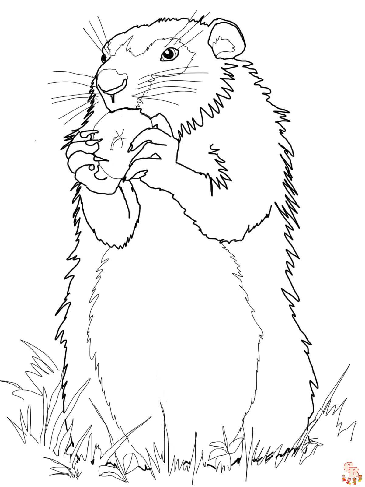 Groundhog coloring pages creative and educational fun for kids