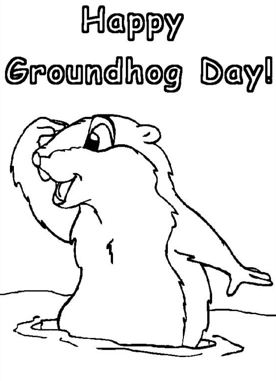Groundhog day coloring pages printable for free download