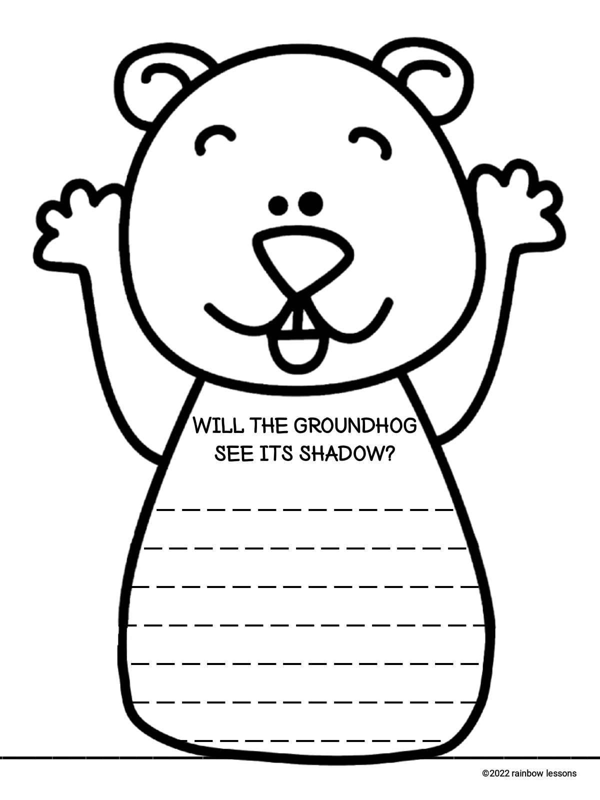 Groundhog day craft groundhog day writing prompt made by teachers