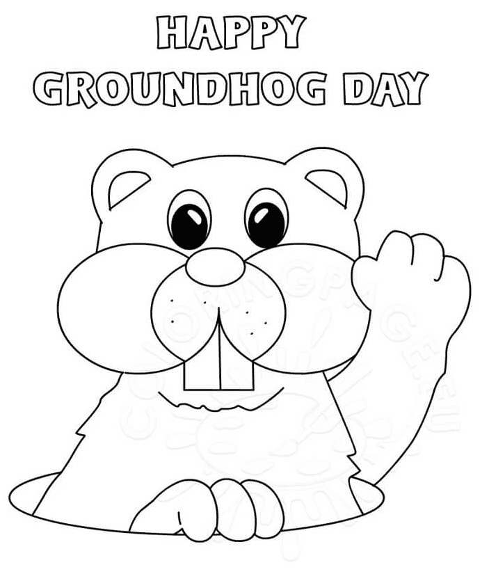 Groundhog day coloring pages printable for free download