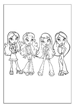 Unleash your inner fashionista with bratz dolls coloring pages collection pdf