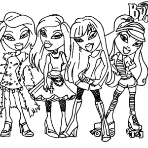 Bratz coloring pages printable for free download