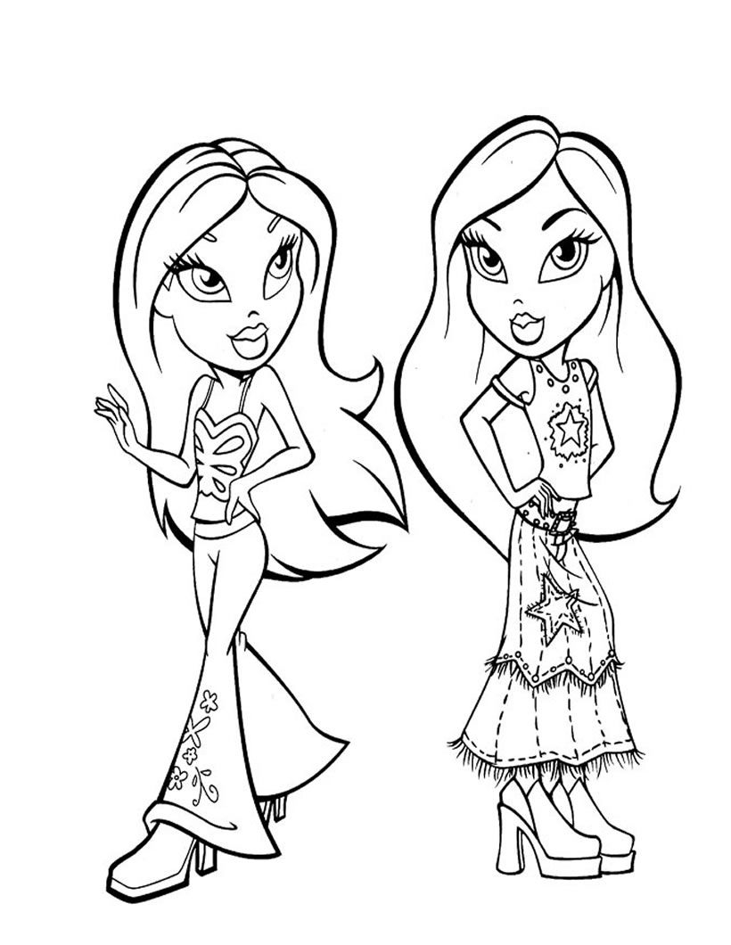 Bratz cowgirls coloring pages