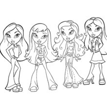 Bratz girls coloring pages