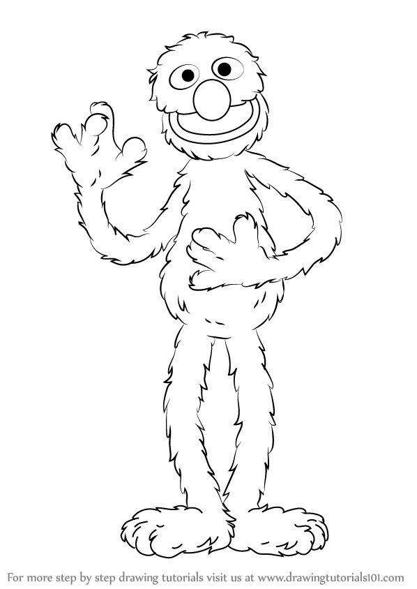 Step by step how to draw grover from sesame street cartoon coloring pages coloring pictures disney art drawings