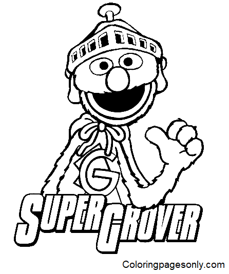 Grover coloring pages printable for free download