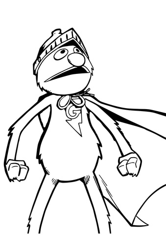 Super grover ready for action coloring page free printable coloring pages