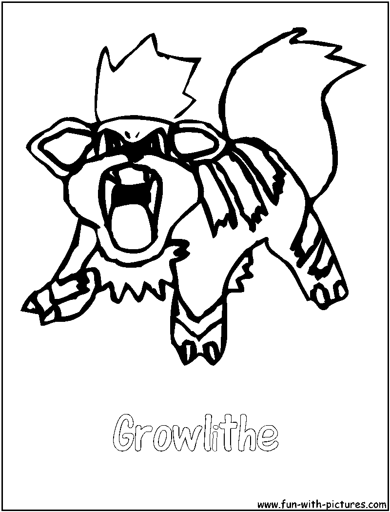 Growlithe coloring page