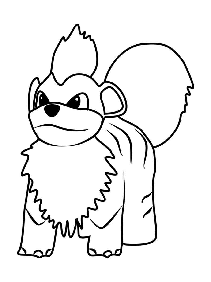 Growlithe pokemon coloring pages