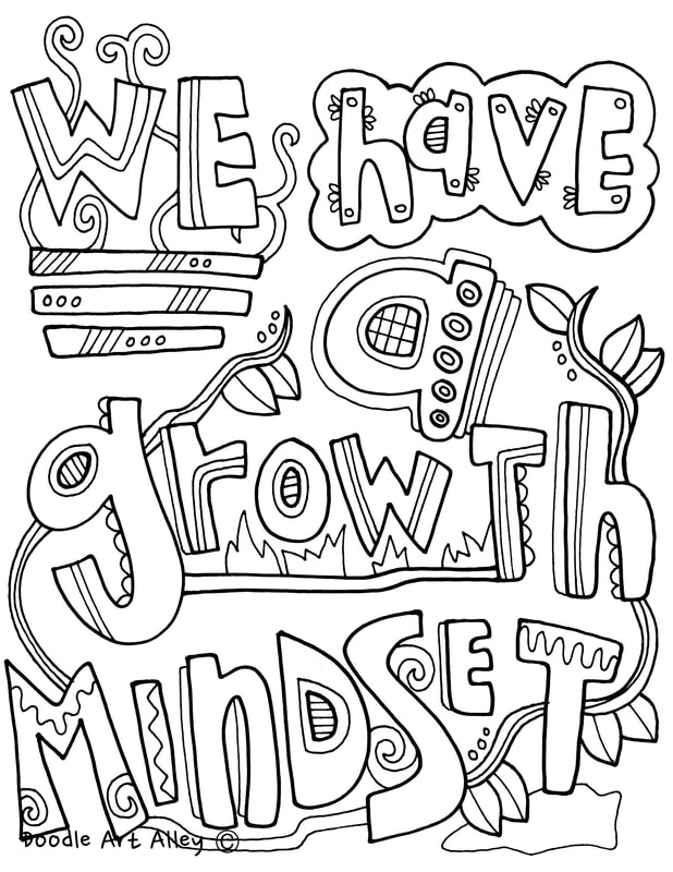 Growth mindset coloring pages