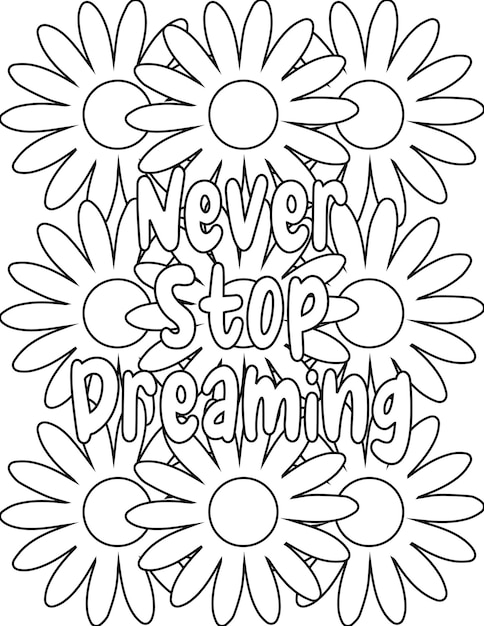 Premium vector growth mindset coloring pages floral coloring pages for selflove for kids and adults