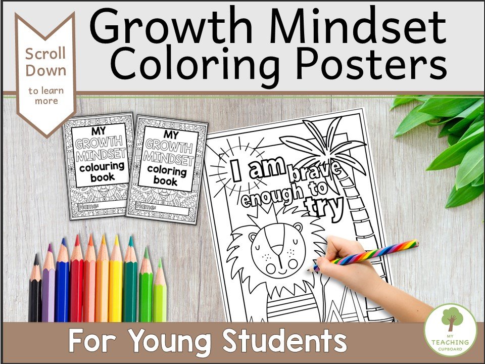 Kids growth mindset colouring pages â my teaching cupboard