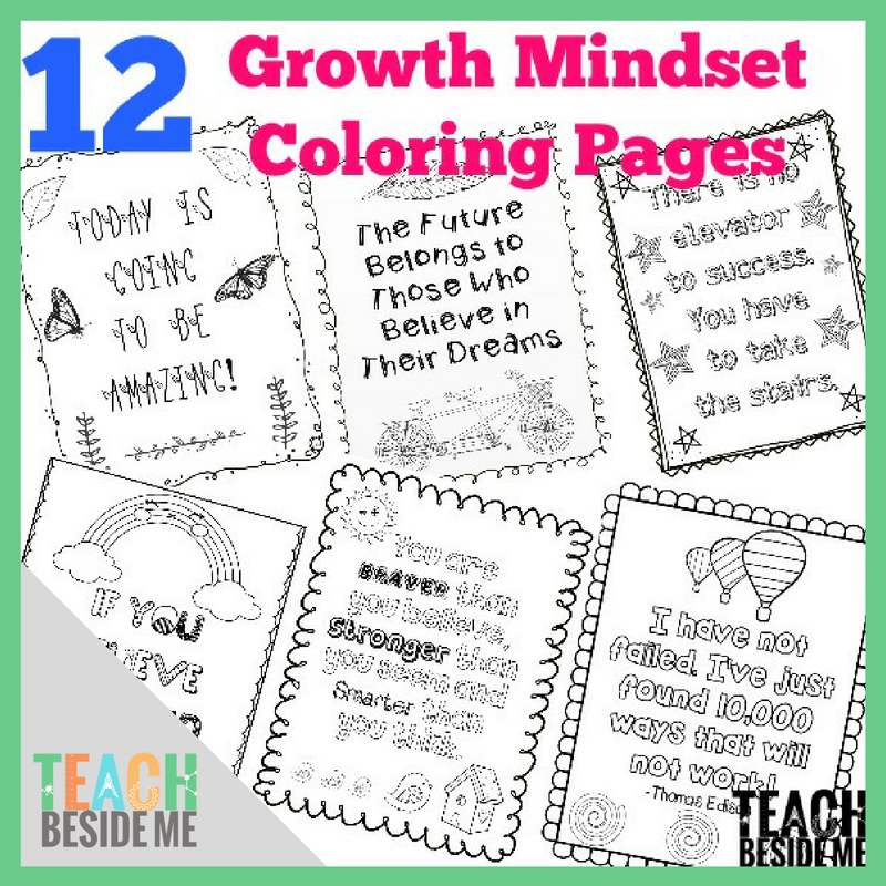 Growth mindset coloring pages