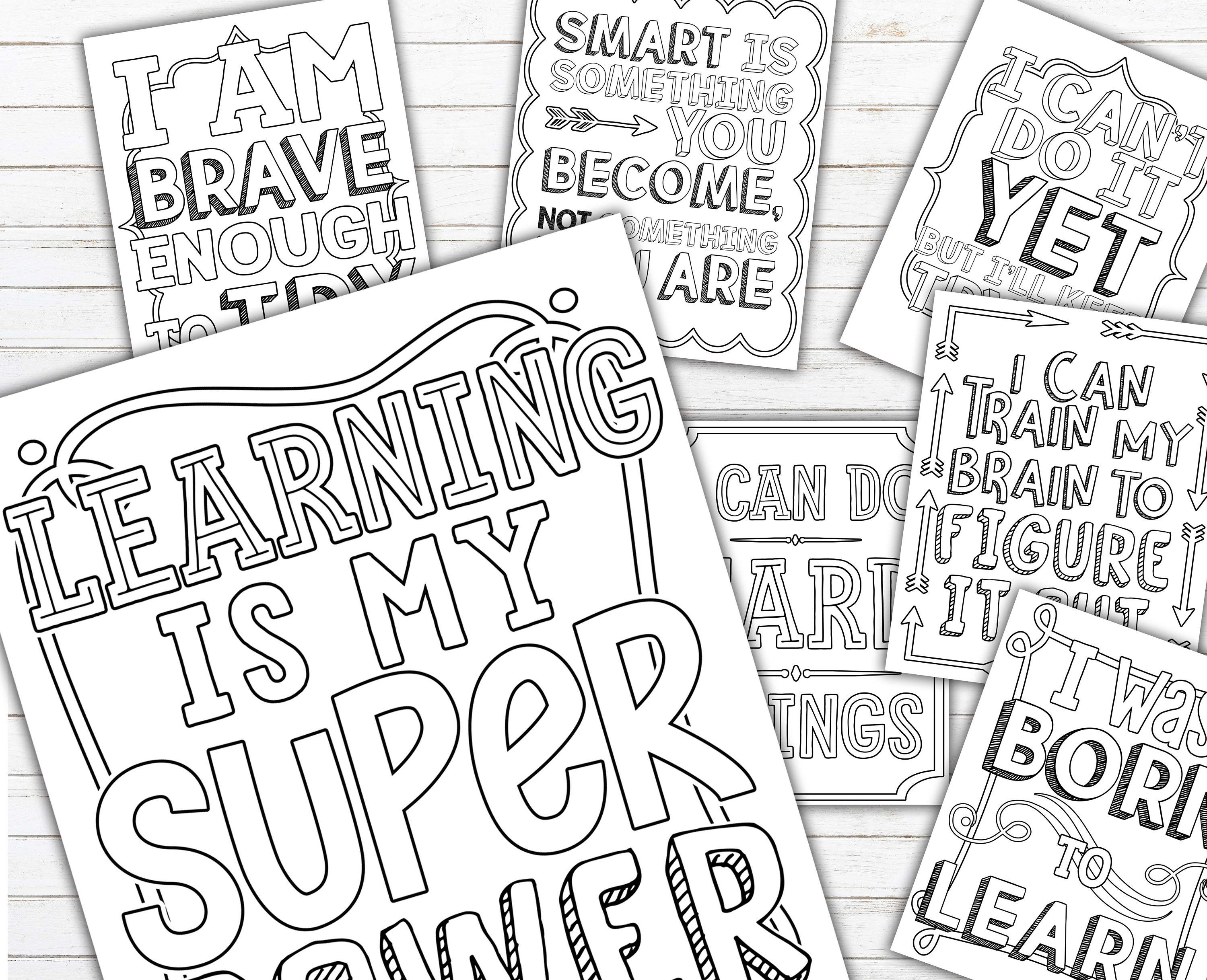 Growth mindset coloring pages printable mindset resources teacher printables mindset coloring