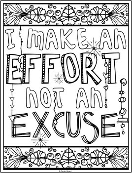 Growth mindset affirmations coloring pages growth mindset affirmations