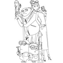 Gru and the minions coloring pages
