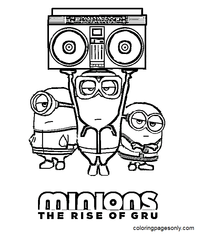 Minions the rise of gru coloring pages printable for free download