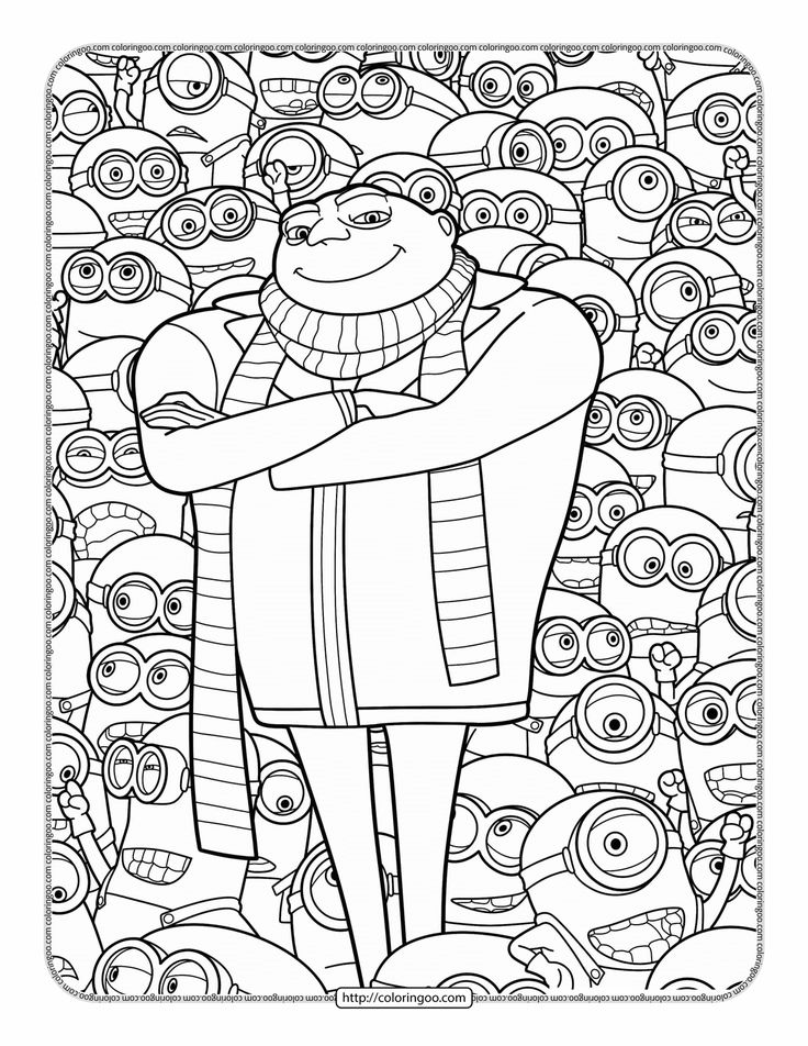 Gru with minions coloring page minion coloring pages minions coloring pages free disney coloring pages