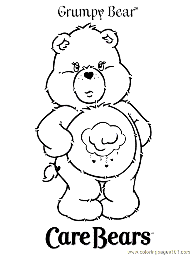 Grumpy bear coloring pages