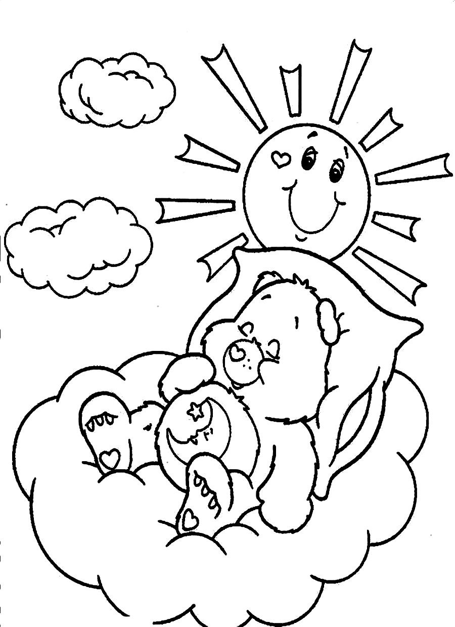 Free printable care bear coloring pages for kids