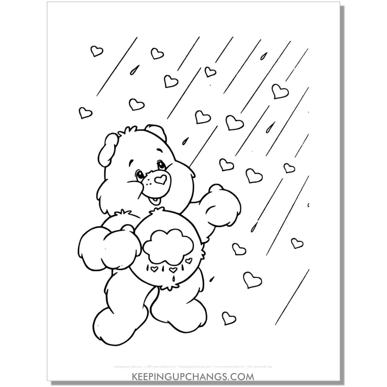 Free care bears coloring pages sheets most popular printables