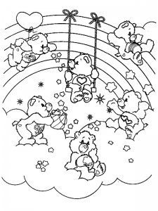 Free care bears coloring pages to color