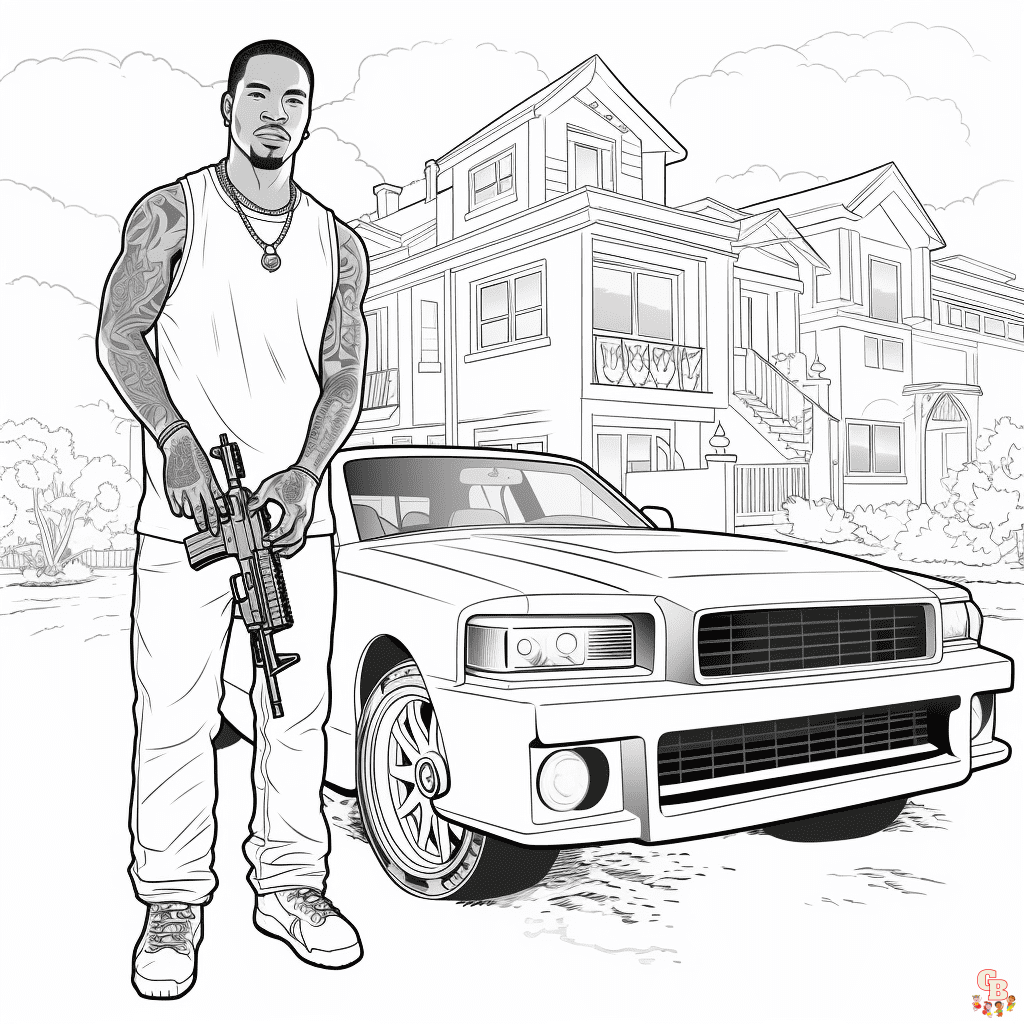 Printable gta coloring pages free for kids and adults