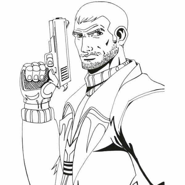 Gta guy coloring page