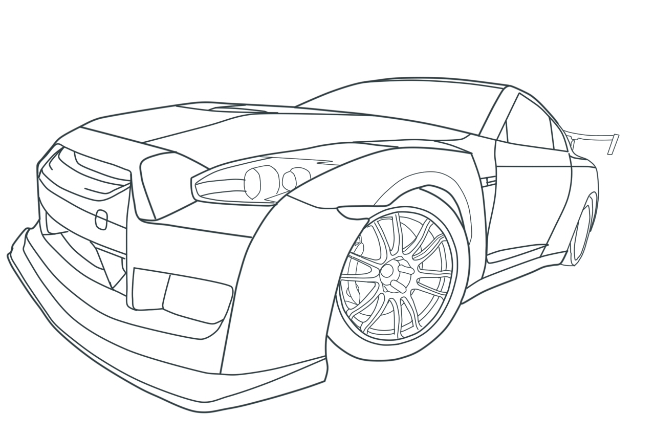 Nissan gtr r coloring book by darkwolfzero