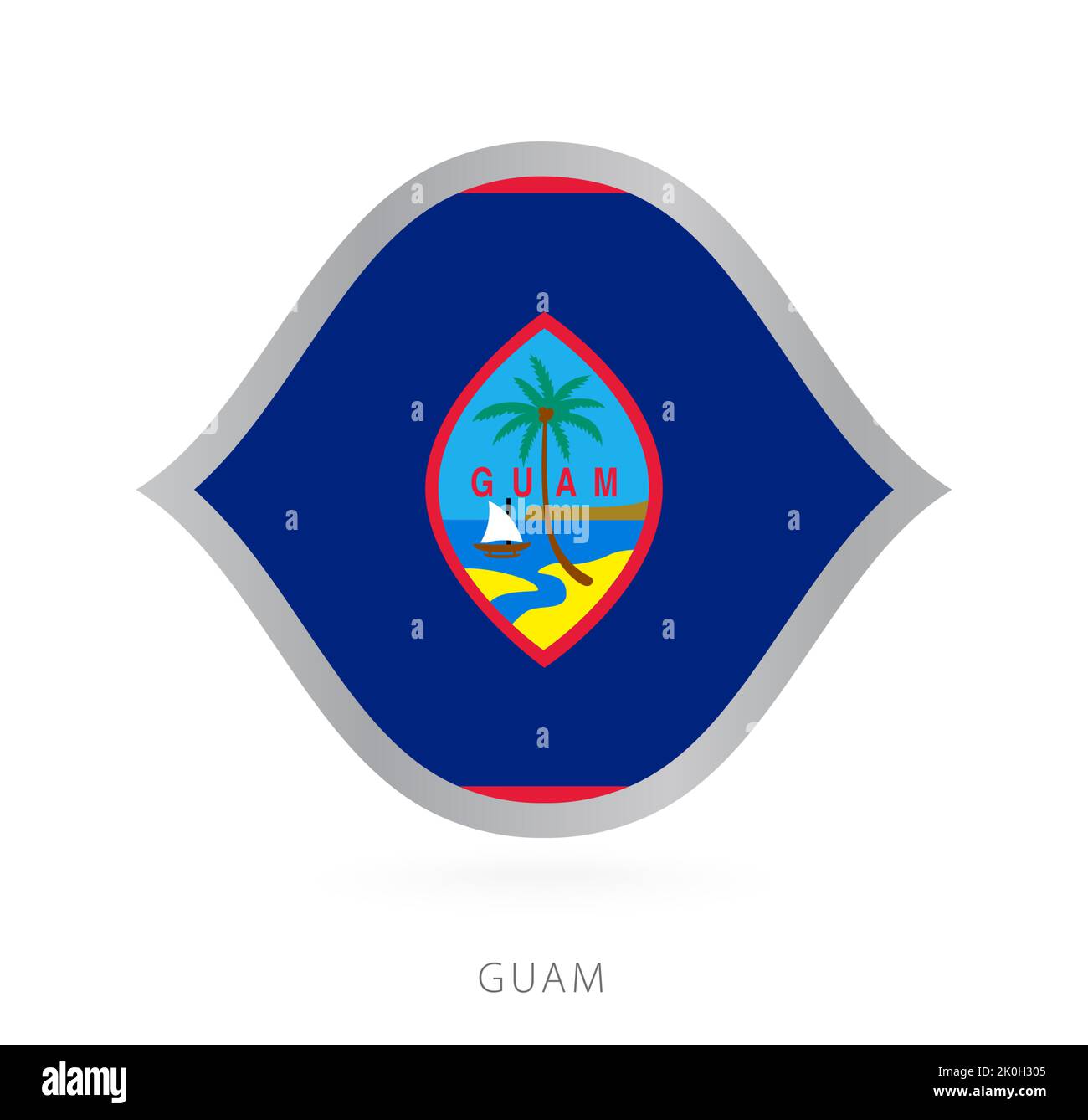 Guamanian flag stock vector images