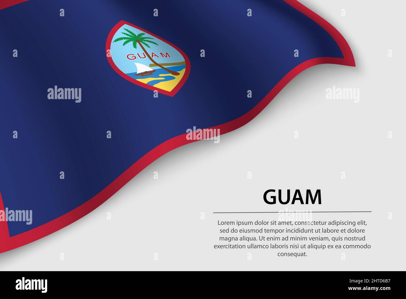 Flag of guam stock vector images