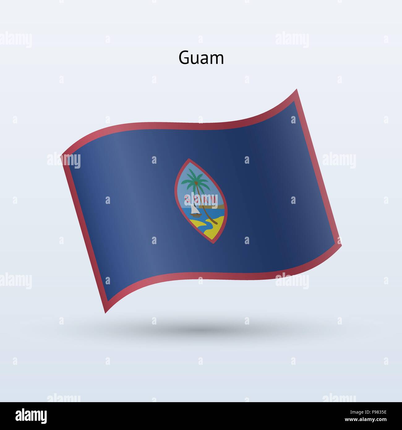 Flag of guam stock vector images