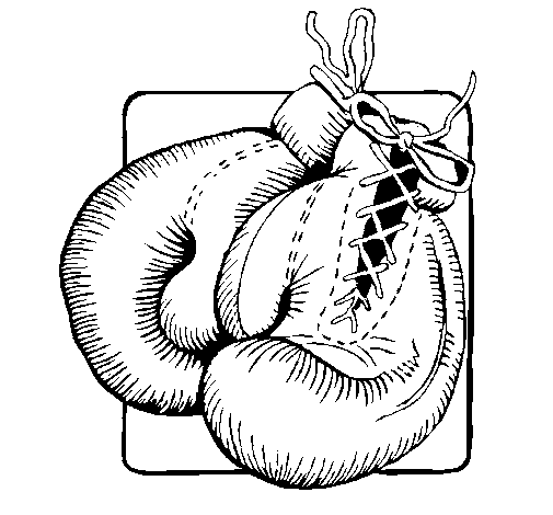 Dibujo de guantes de boxeo para colorear