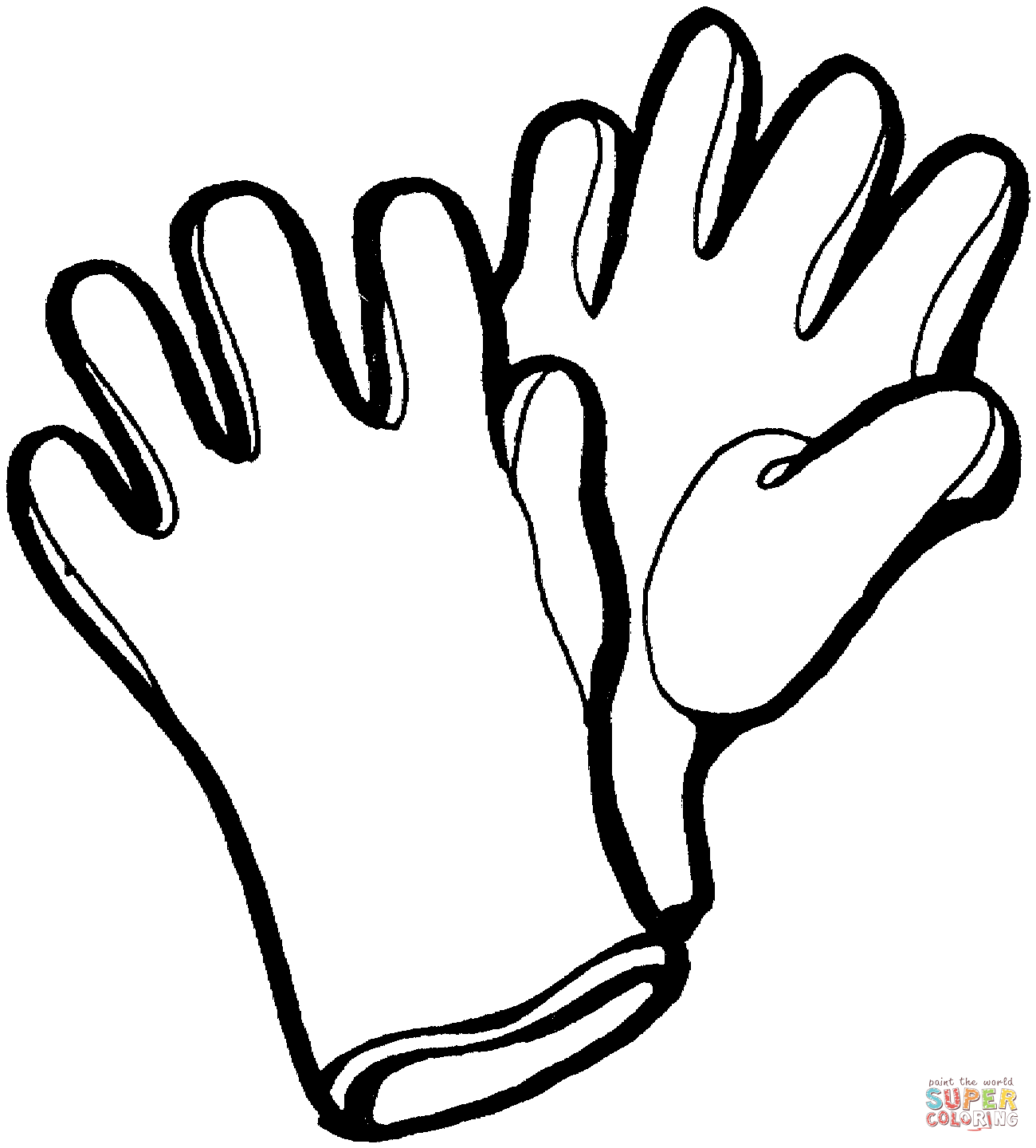 White gloves coloring page free printable coloring pages