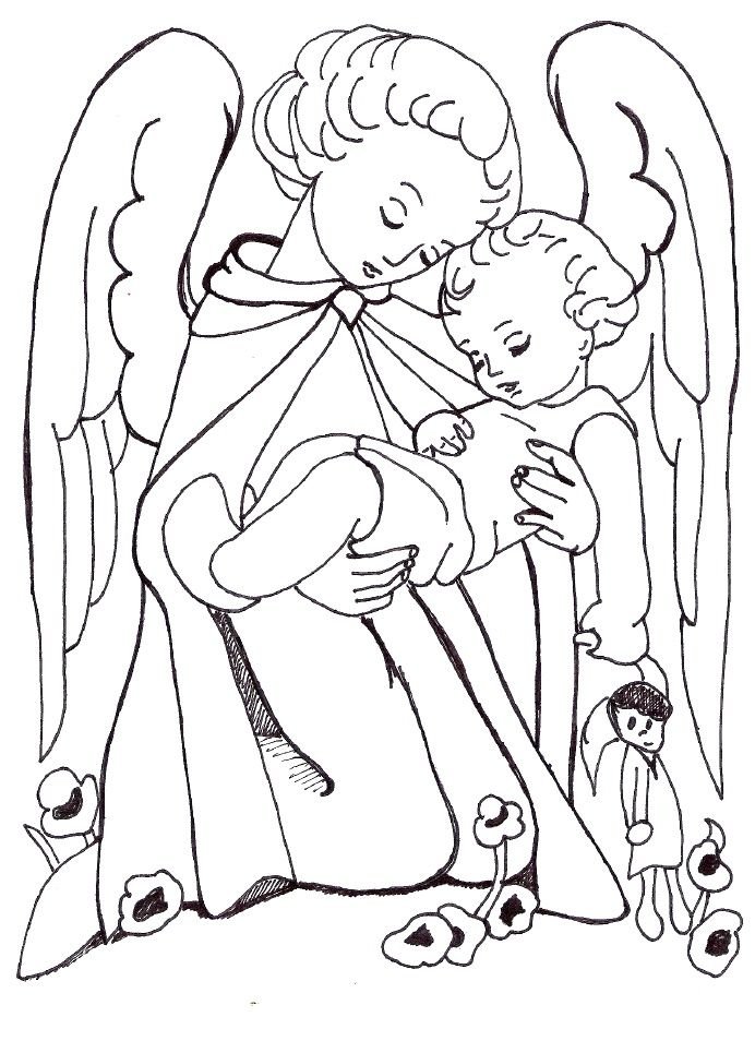 Angel coloring pages printable for free download