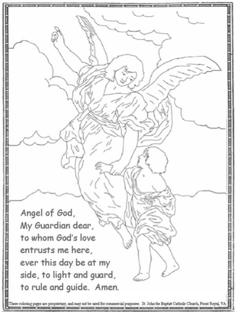 Guardian angel coloring angel coloring pages catholic coloring coloring pages