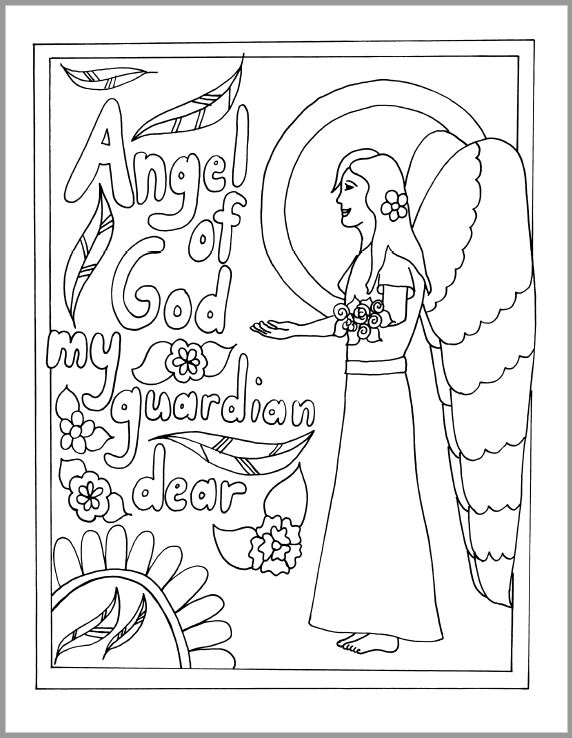 Mommy and me catholic coloring pages