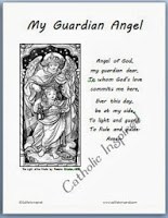 Guardian angel prayer free printable coloring page with prayer pdf download