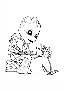 Quality printable collection guardians of the galaxy groot coloring pages