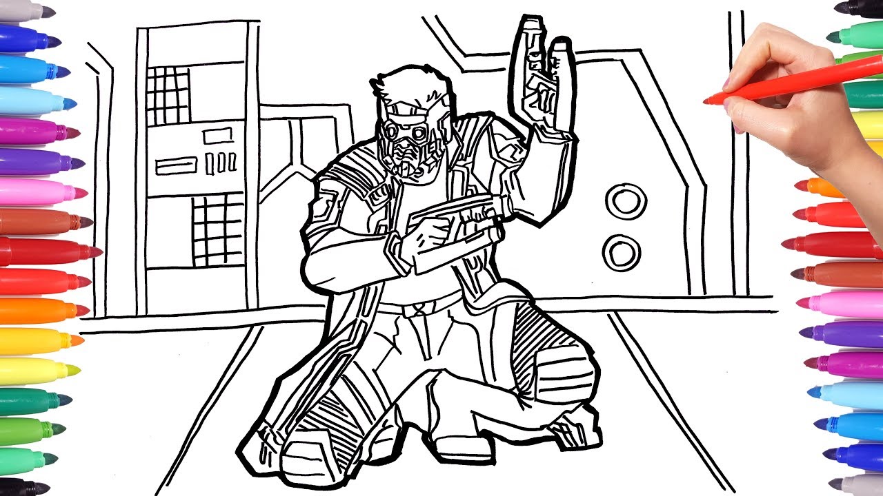 Arvel guardians of the galaxy coloring pages coloring star lord superheroes coloring book