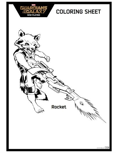 Printable rocket coloring page