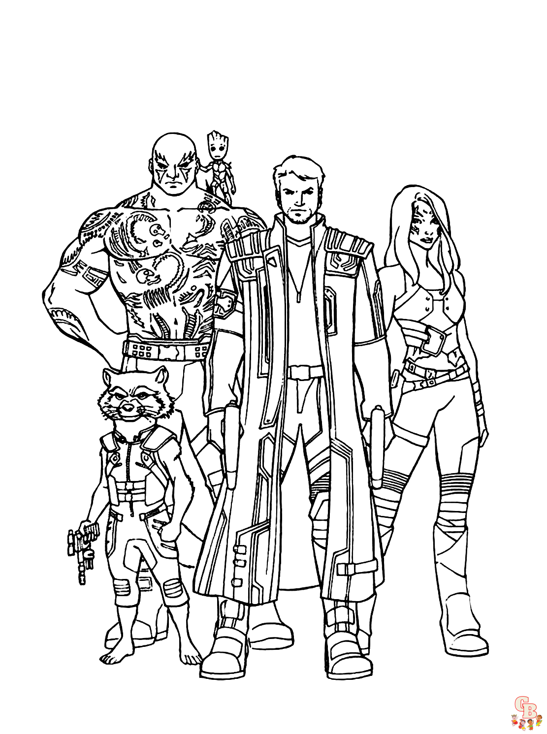 Colorful adventures with guardians of the galaxy coloring pages